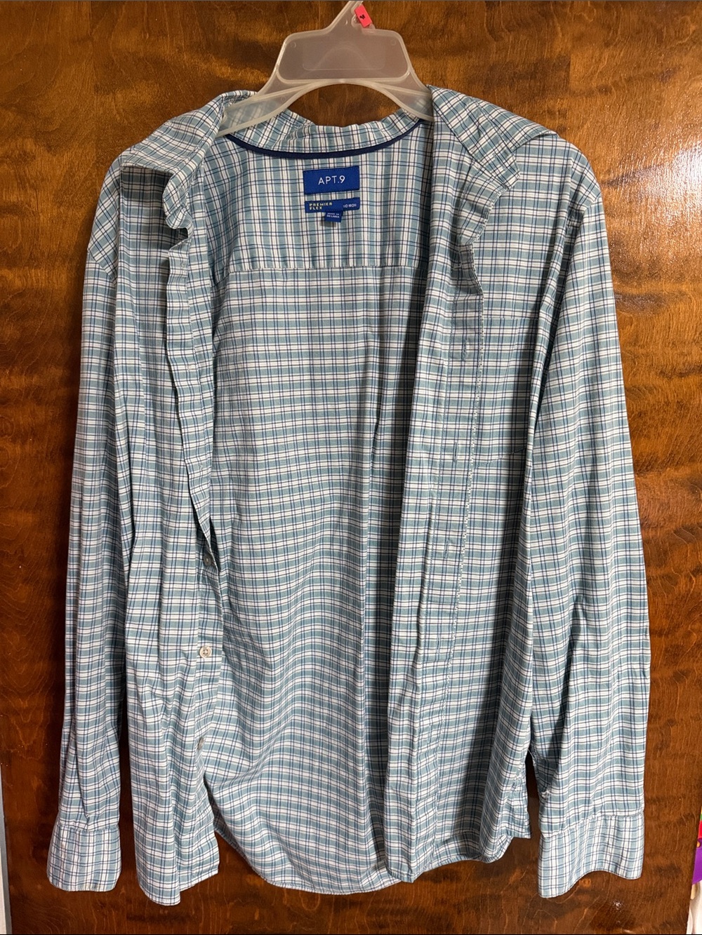 Apt. 9 Men's Light Blue & White Plaid Shirt Jacket